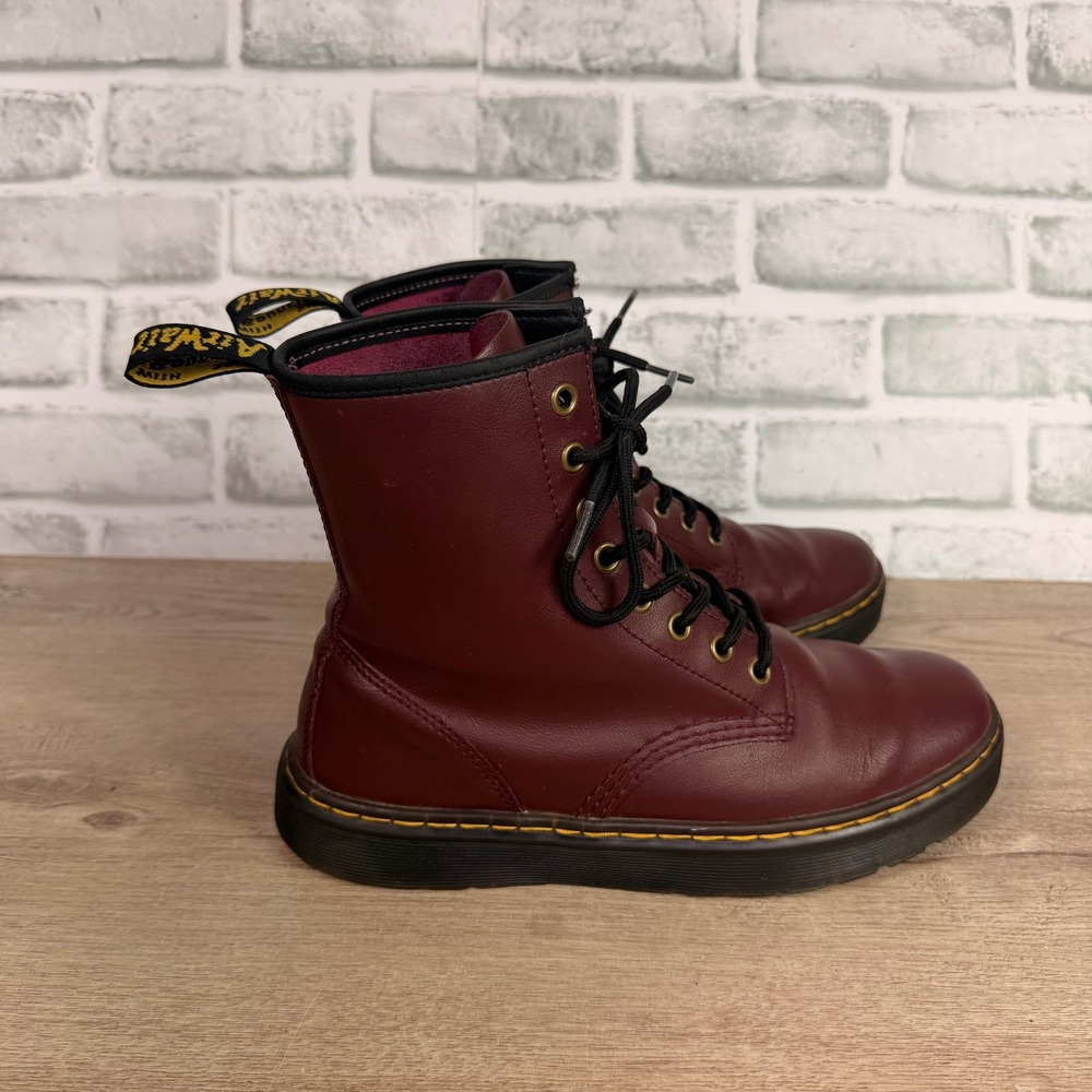 Dr. Martens Zavala Combat Boot Burgundy Womens 8